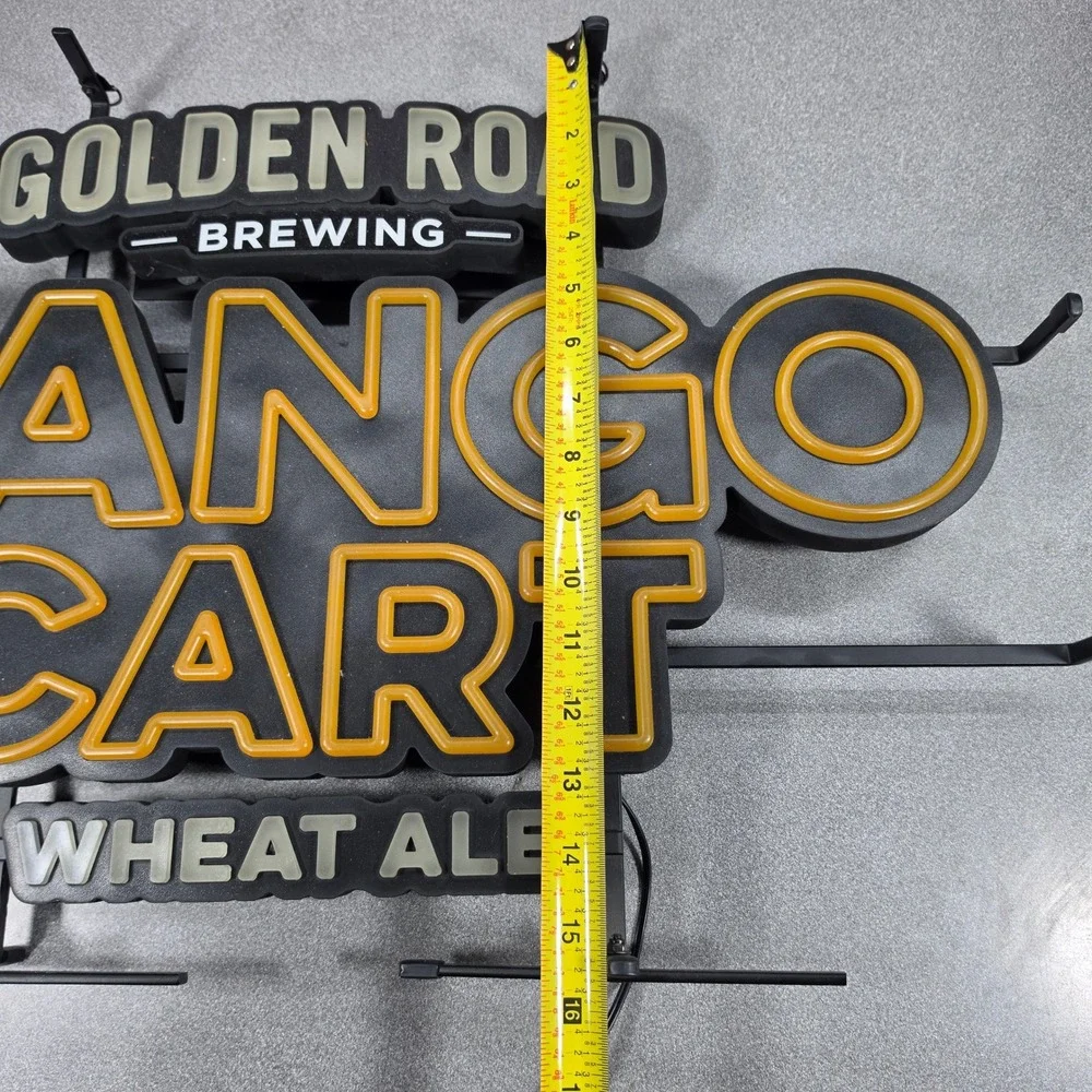 Golden‎ Road Mango Cart LED Neon Sign Bar Decor Orange 24x15 Excellent